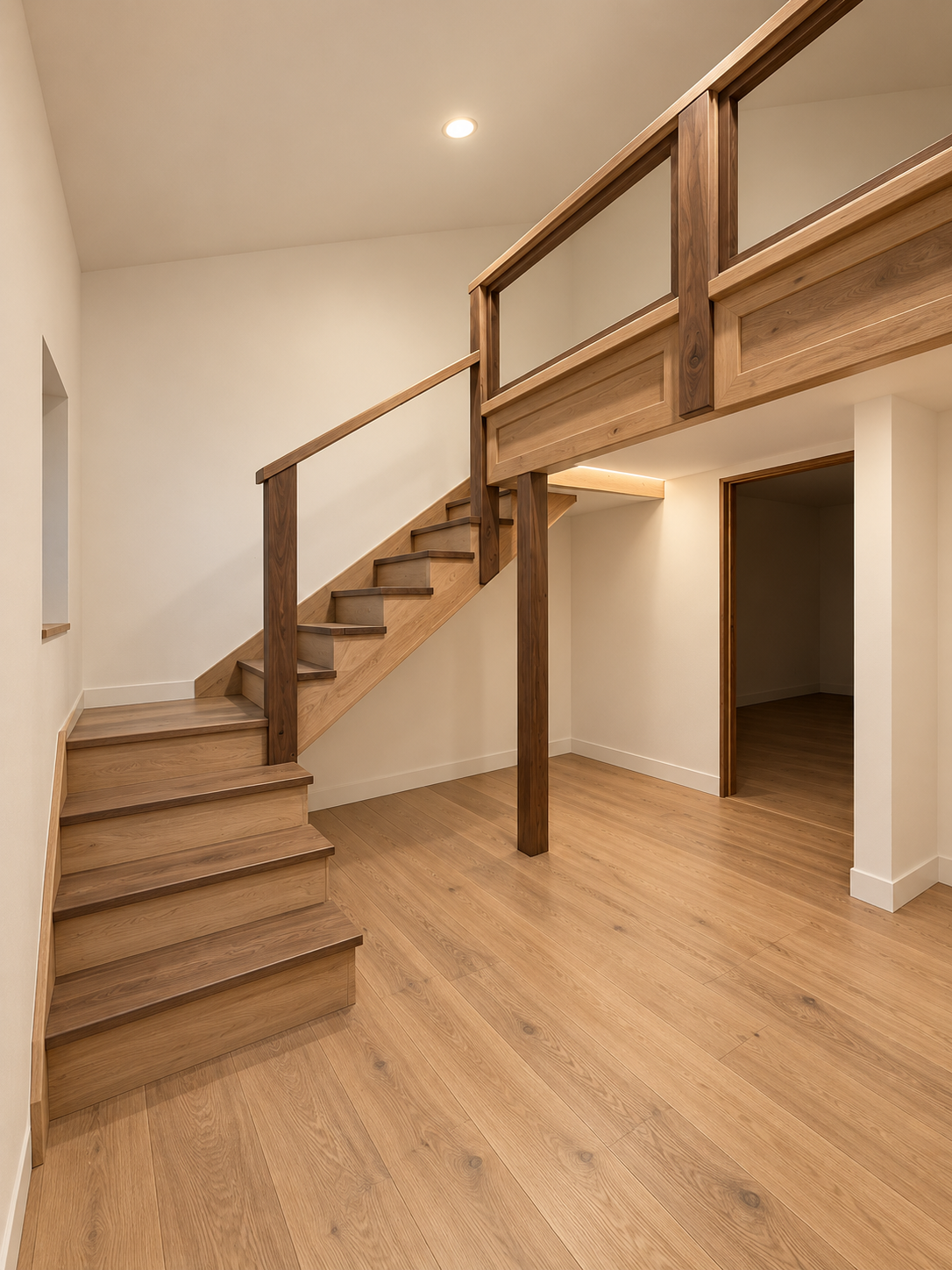 Walnut & Poplar loft and stairs